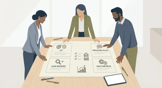 One-page outbound playbook for small teams that works