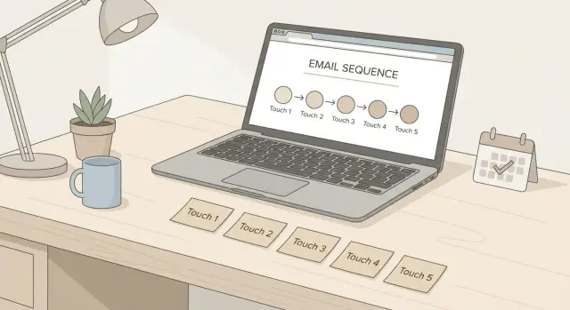 Cold email sequence framework for SDRs: a 5-touch plan