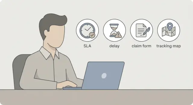 Logistics outbound messaging for SLAs, delays, claims, visibility