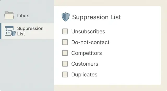 Email suppression list: build and maintain it without gaps