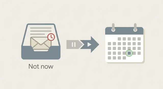 Not now reply workflow: re-engage politely at the right time