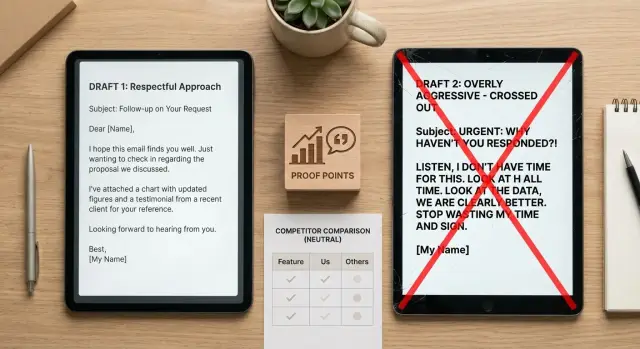 Competitive displacement cold emails: respectful, proof-based