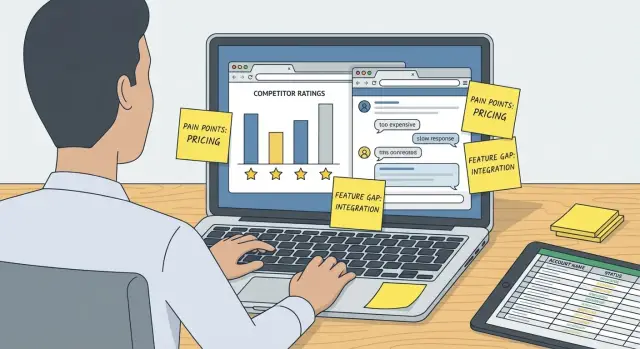 Mining competitor reviews for leads: find accounts and pain words