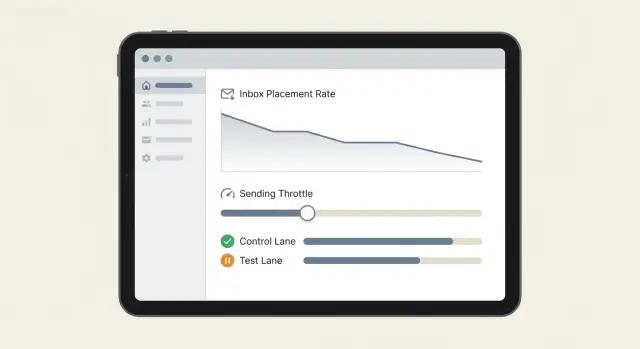 Email deliverability drops mid-campaign: a throttle plan