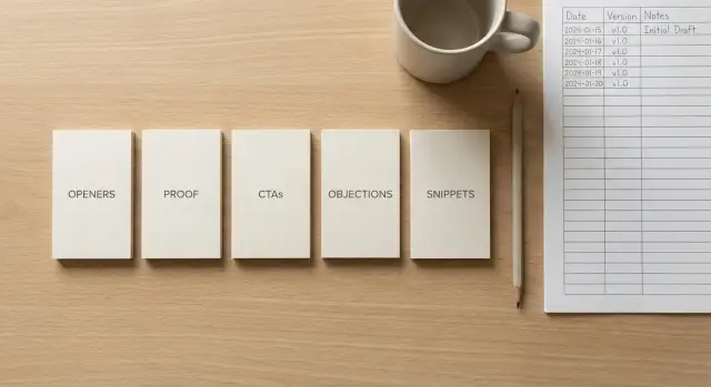 Outbound content library: simple snippets your team will use