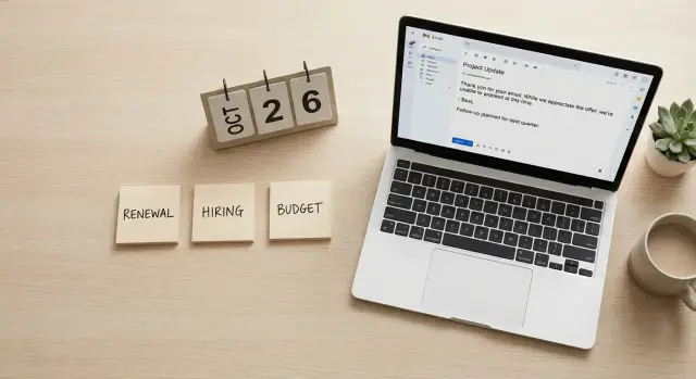 Follow-up plan after a no: use timing signals to rebook