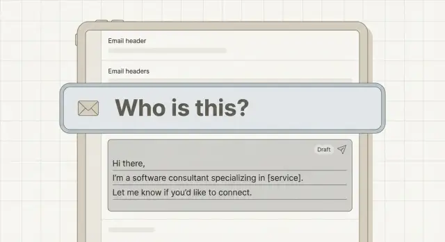 Who is this reply? A 3-line answer for outbound emails
