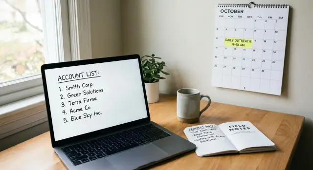 Account-based outbound for solopreneurs: a daily workflow