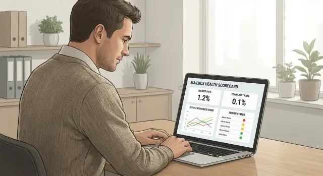 Mailbox health scorecard for managers: spot senders early
