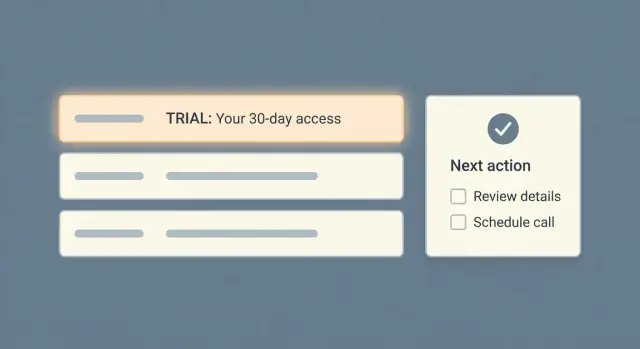 Trial user activation email angles for blocked first steps