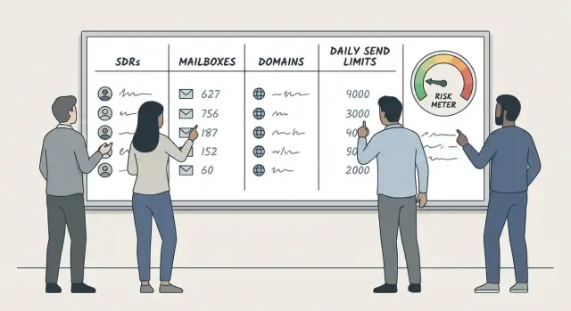 How many domains and mailboxes for cold email outreach