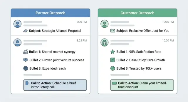 Partner outreach vs customer outreach: framing, proof, and asks