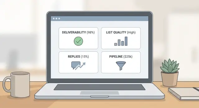 Outbound metrics dashboard: the numbers that drive action